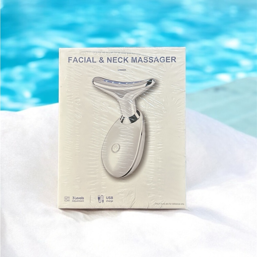 Facial & Neck Massager - white/silver